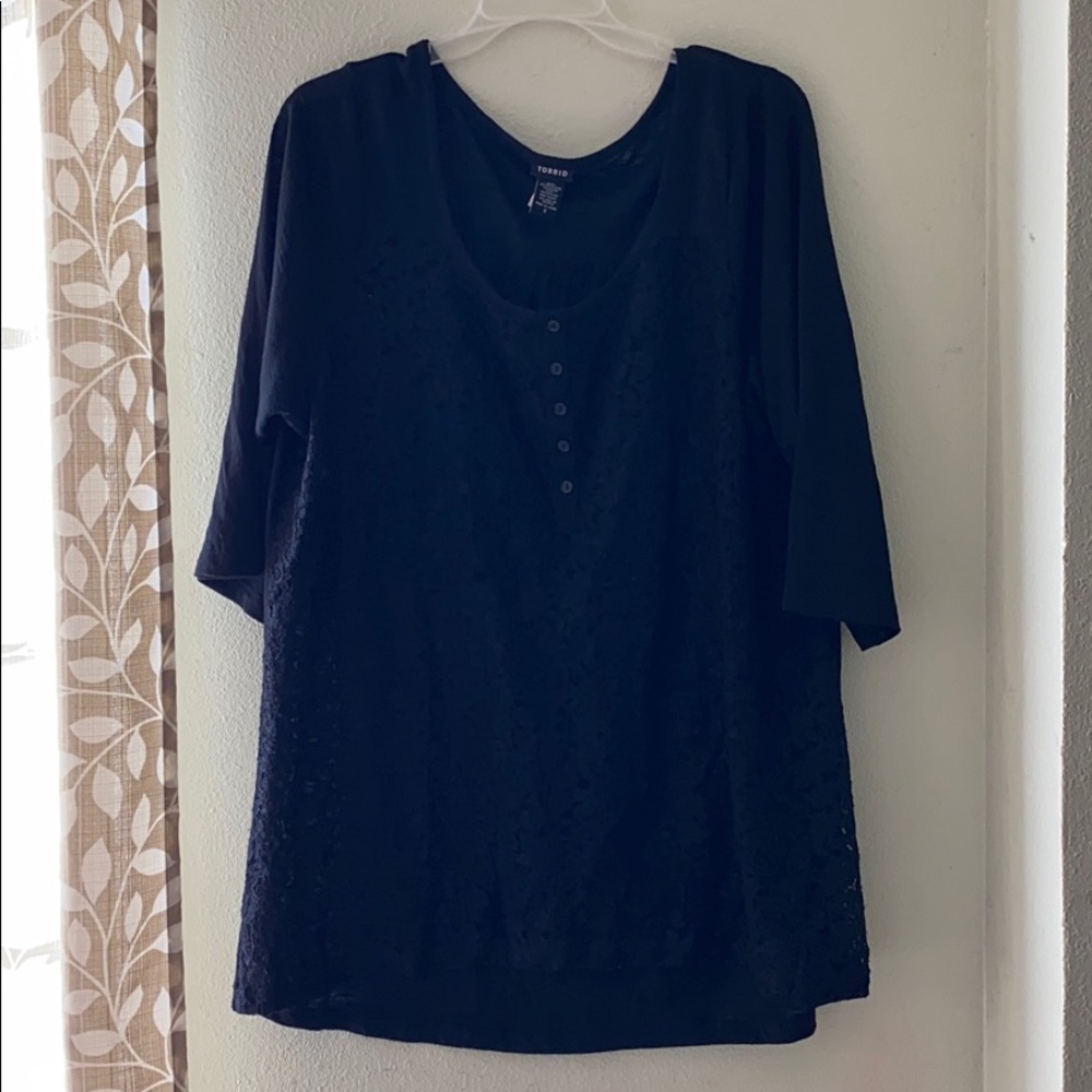 Torrid brand size 3 Black Lace Blouse